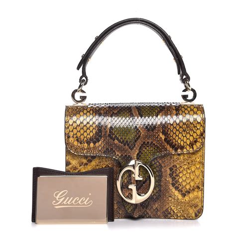 gucci python handbag|Gucci python bag yellow.